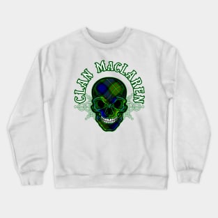 Scottish Clan MacLaren Tartan Celtic Skull Crewneck Sweatshirt